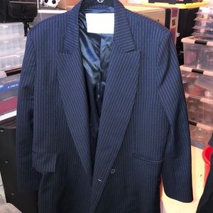 Zara Pinstripe Blazer Coat Size M/L